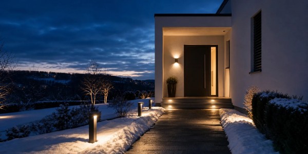 Article: Éclairage extérieur en hiver : sécuriser les accès.