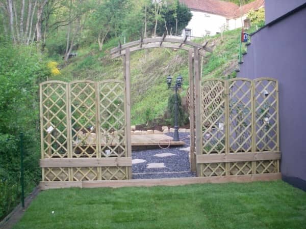 jardin avec palissade en bois jardin avec palissade en bois