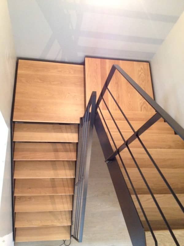 Escalier bois et métal - Quat +