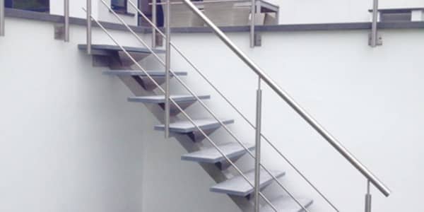 Escalier extérieur inox et pierre - Quat + - Luxembourg - Devis.lu